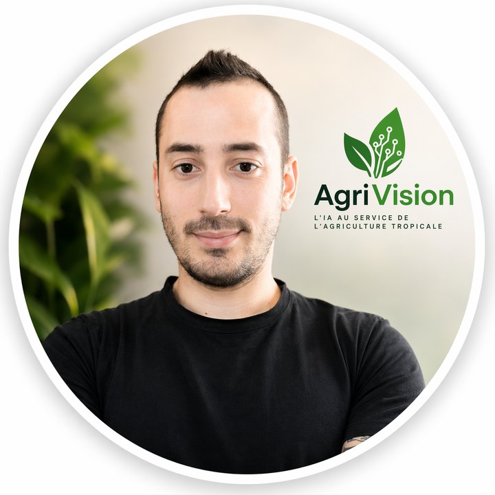 Bryan Meltachi, fondateur d'AgriVision, à La Possession (La Réunion)