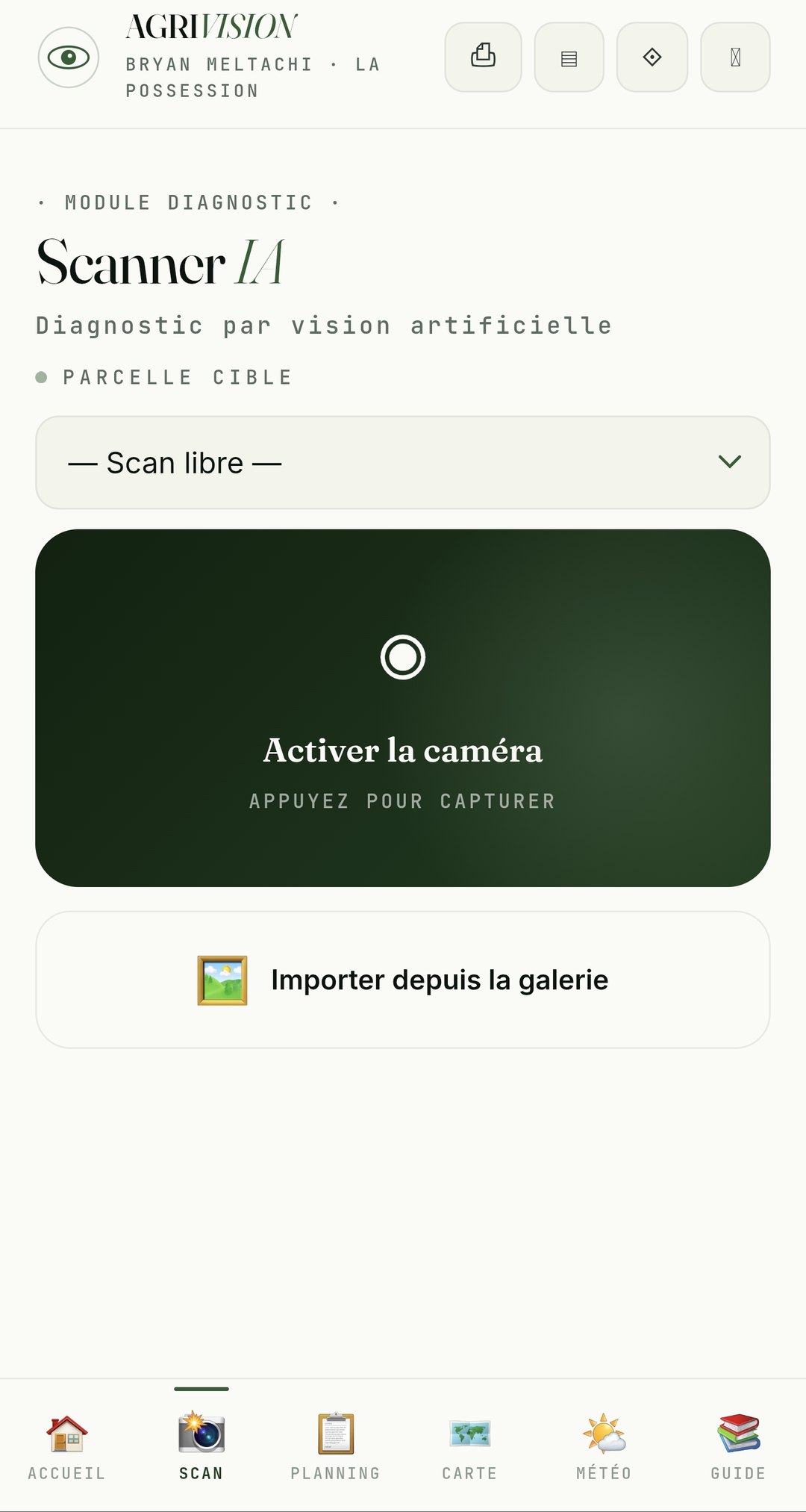 Scanner IA — diagnostic des maladies par vision artificielle depuis une photo de feuille